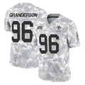 Punc NO.Saints #96 Carl Granderson Player Arctic Camo Salute To Service Limited Game Stitched Jerseys