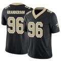 Punc NO.Saints #96 Carl Granderson Player Black Limited Vapor F.U.S.E. Home Game Stitched Jerseys