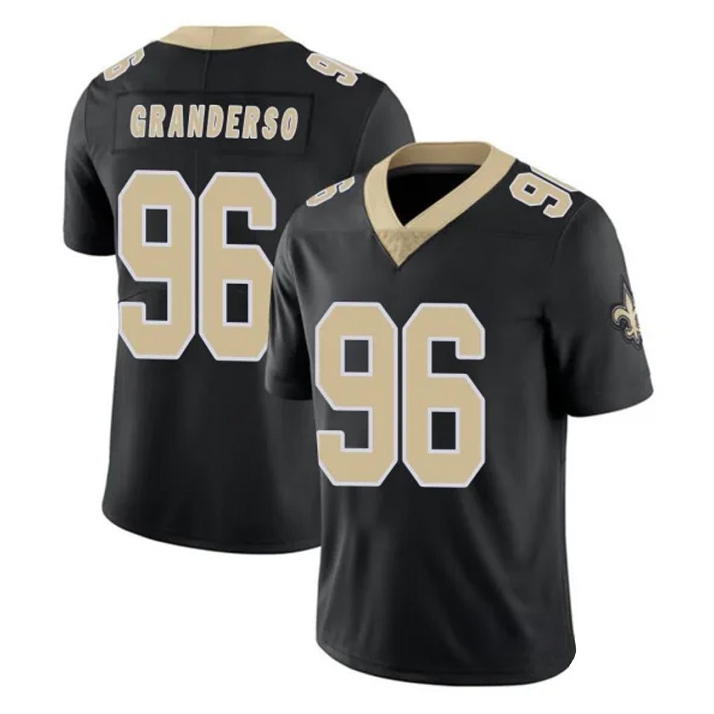 Punc NO.Saints #96 Carl Granderson Player Black Limited Vapor Untouchable Home Game Stitched Jerseys