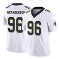 Punc NO.Saints #96 Carl Granderson Player White Limited Vapor F.U.S.E. Home Game Stitched Jerseys