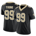 Punc NO.Saints #99 Chase Young Player Black Limited Vapor F.U.S.E. Home Game Stitched Jerseys