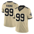 Punc NO.Saints #99 Chase Young Player Gold Limited Vapor F.U.S.E. Home Game Stitched Jerseys