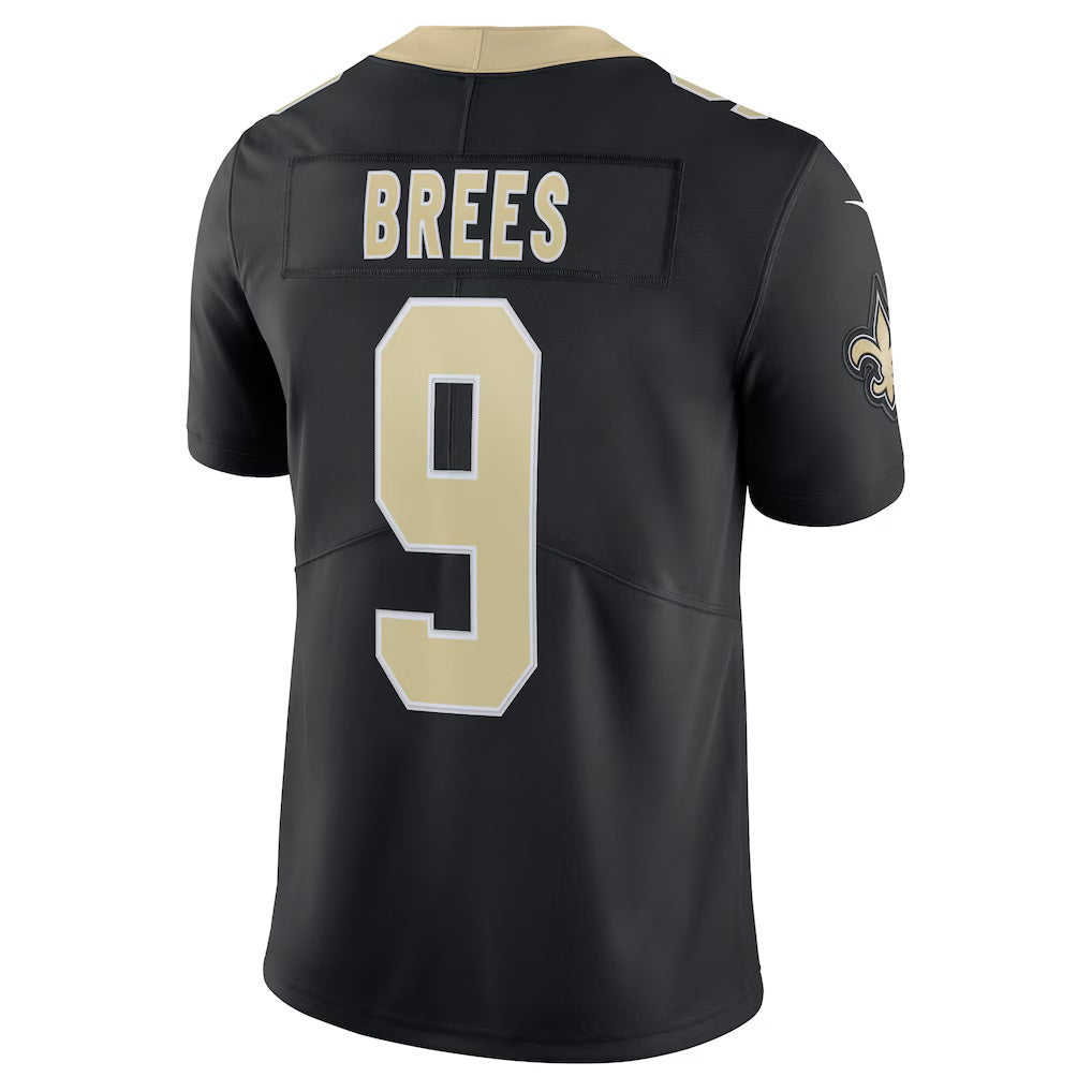 Punc NO.Saints #9 Drew Brees Captain Vapor Limited Stitched Jerseys