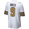 Punc NO.Saints #9 Drew Brees White Alternate Game Stitched Jerseys