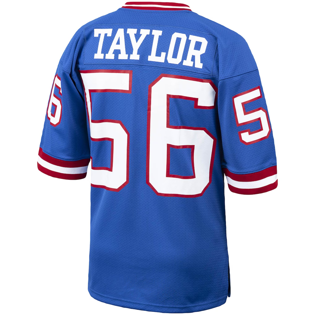 Punc NY.Giants 1986 #56 Lawrence Taylor Mitchell & Ness Royal Authentic Throwback Retired Player Jersey Stitched Puhic Jersey