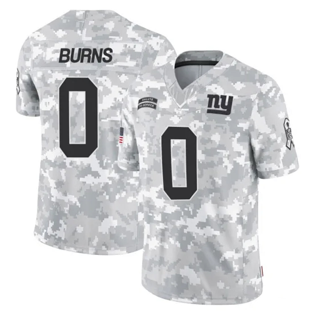 Punc NY.Giants #0 Brian Burns Player Arctic Camo Salute To Service Limited Game Stitched Jerseys