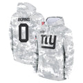 Punc NY.Giants #0 Brian Burns Player Arctic Camo Salute to Service Hoodies Stitched Jerseys