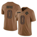 Punc NY.Giants #0 Brian Burns Player Brown Salute To Service Limited Stitched Jerseys