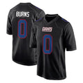 Punc NY.Giants #0 Brian Burns Player Carbon Fashion Limited Home Game Stitched Jerseys