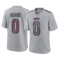 Punc NY.Giants #0 Brian Burns Player Gray Atmosphere Fashion Limited Game Stitched Jerseys