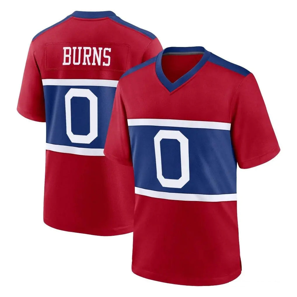 Punc NY.Giants #0 Brian Burns Player Red Century Home Game Stitched Jerseys