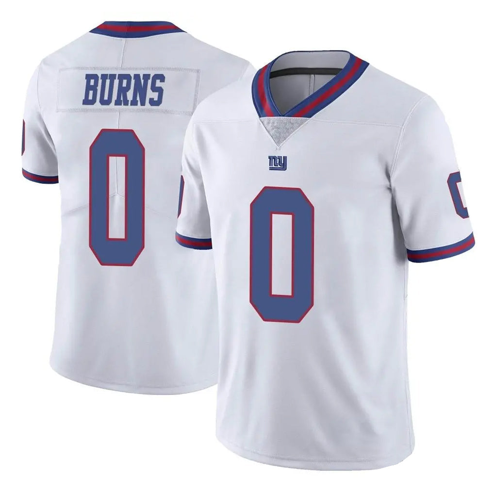Punc NY.Giants #0 Brian Burns Player White Color Rush Home Game Stitched Jerseys