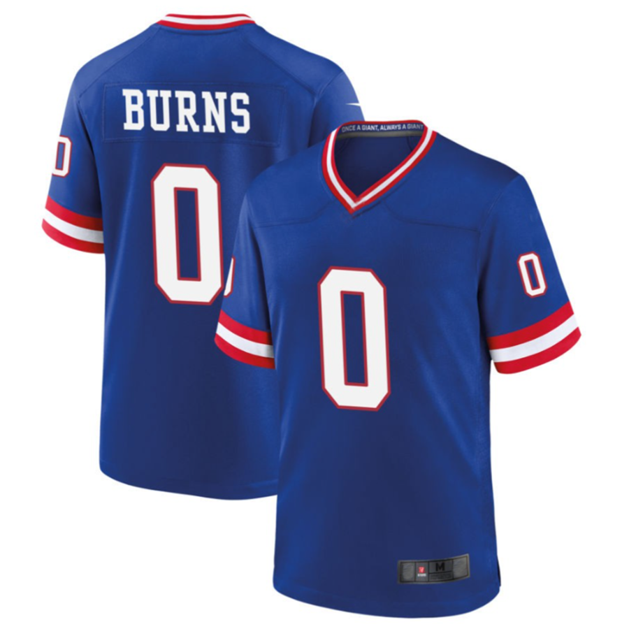 Punc NY.Giants #0 Brian Burns Royal Classic Game Player Jersey American Stitched Jerseys