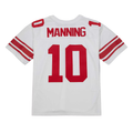 Punc NY.Giants #10 Eli Manning Mitchell & Ness White Legacy Replica Stitched Puhic Jersey
