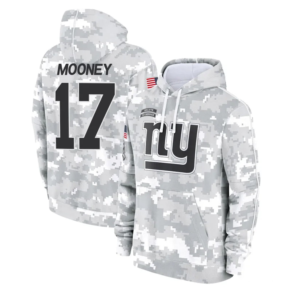 Punc NY.Giants #17 Darnell Mooney Player Arctic Camo Salute to Service Pullover Hoodies Limited Game Stitched Jerseys