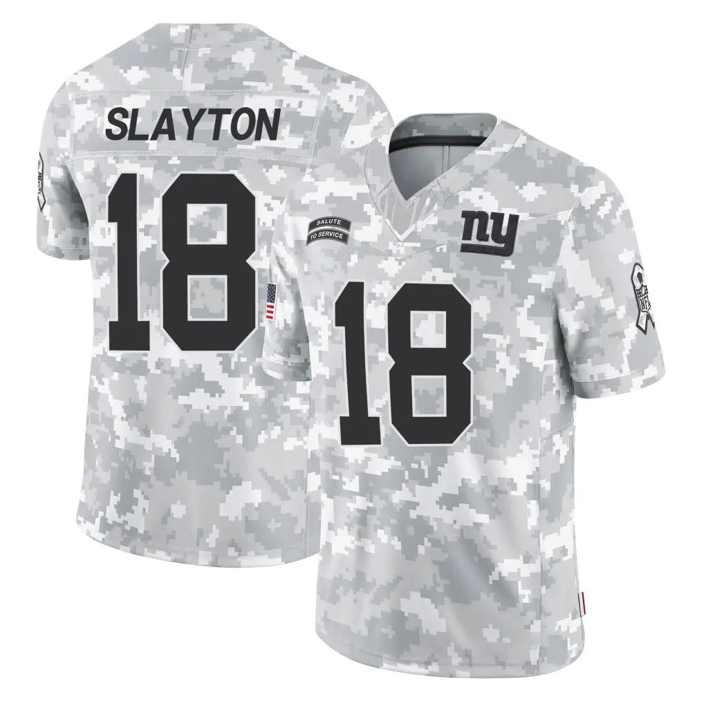 Punc NY.Giants #18 Darius Slayton Player Arctic Camo Salute To Service Limited Game Stitched Jerseys