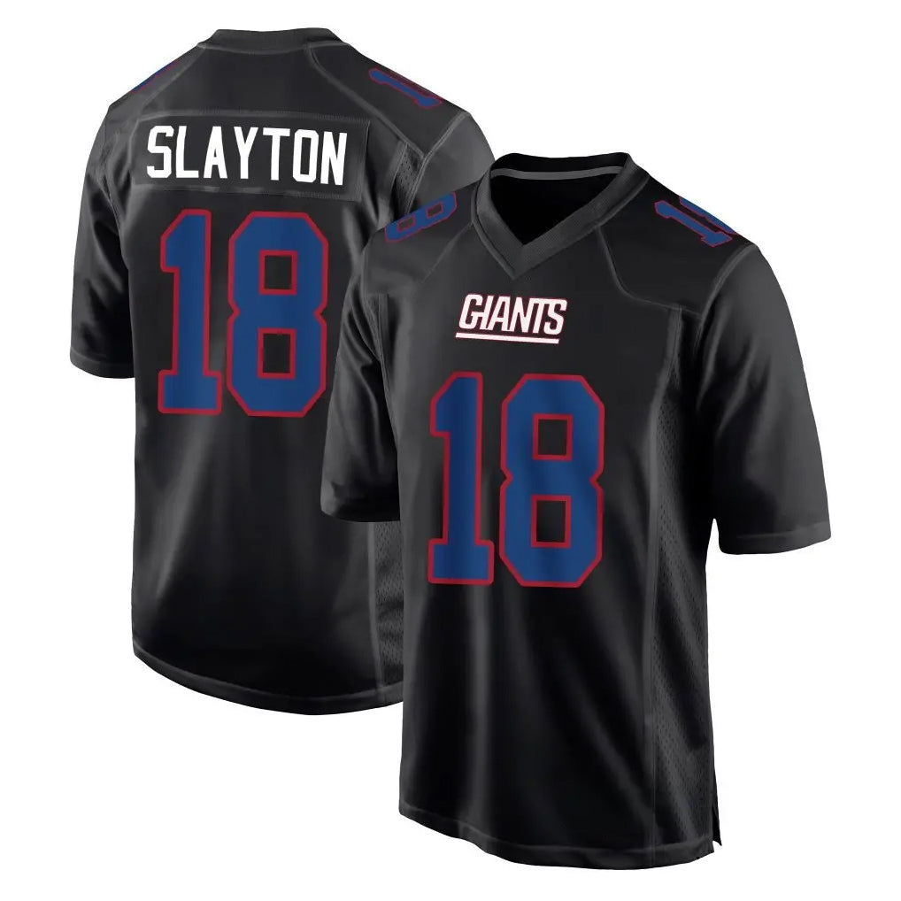 Punc NY.Giants #18 Darius Slayton Player Carbon Fashion Limited Home Game Stitched Jerseys