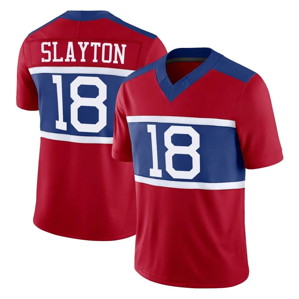 Punc NY.Giants #18 Darius Slayton Player Red Century Vapor F.U.S.E. Home Game Stitched Jerseys