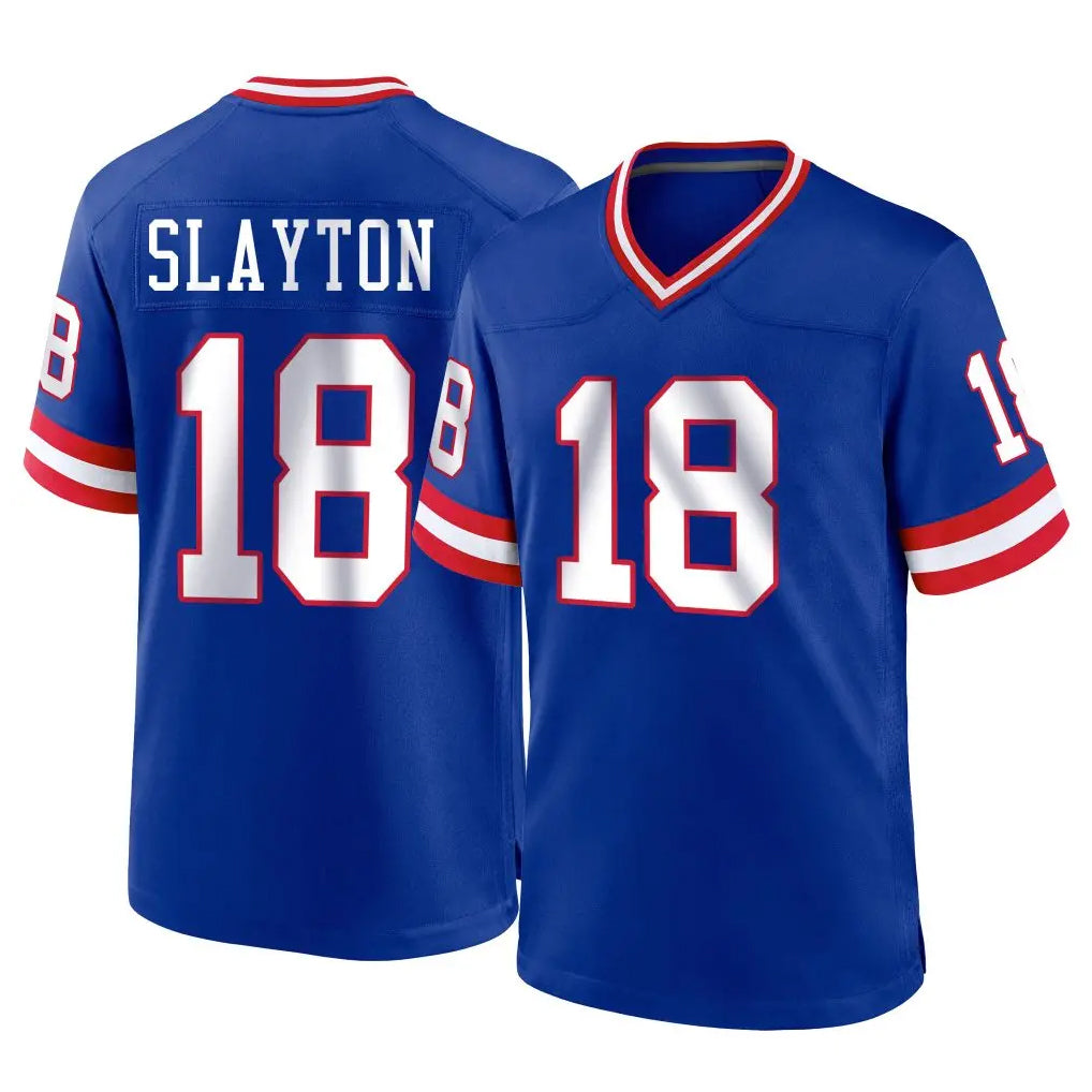 Punc NY.Giants #18 Darius Slayton Player Royal Classic Home Game Stitched Jerseys
