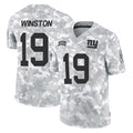 Punc NY.Giants #19 Jameis Winston Player Arctic Camo Salute To Service Limited Game Stitched Jerseys