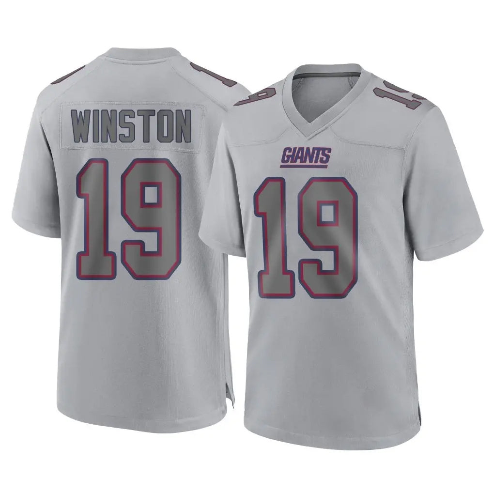 Punc NY.Giants #19 Jameis Winston Player Gray Atmosphere Fashion Limited Game Stitched Jerseys