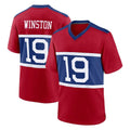 Punc NY.Giants #19 Jameis Winston Player Red Century Home Game Stitched Jerseys