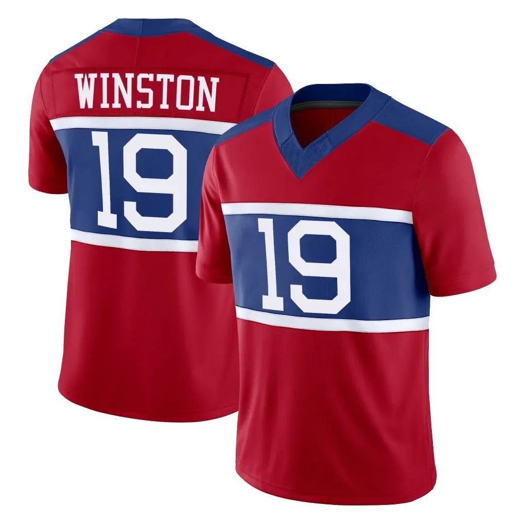Punc NY.Giants #19 Jameis Winston Player Red Century Vapor F.U.S.E. Home Game Stitched Jerseys