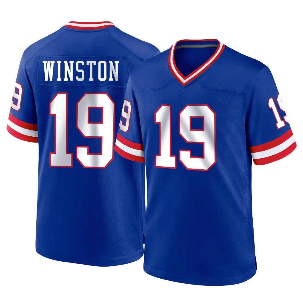 Punc NY.Giants #19 Jameis Winston Player Royal Classic Home Game Stitched Jerseys