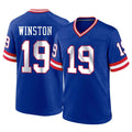 Punc NY.Giants #19 Jameis Winston Player Royal Classic Home Game Stitched Jerseys