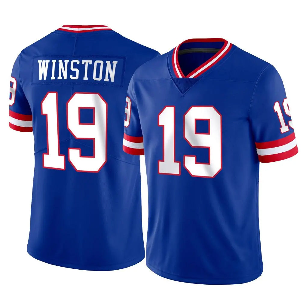 Punc NY.Giants #19 Jameis Winston Player Royal Classic Vapor Home Game Stitched Jerseys