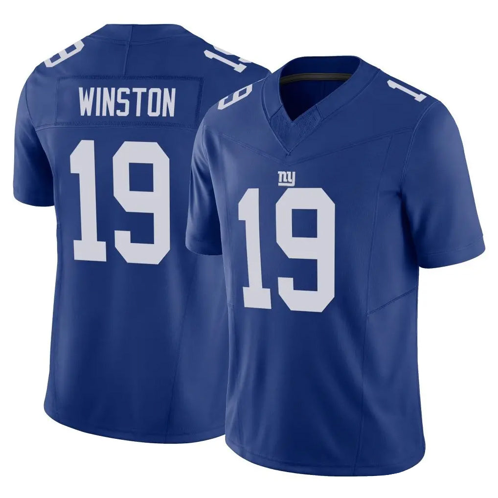 Punc NY.Giants #19 Jameis Winston Player Royal Limited Vapor F.U.S.E. Home Game Stitched Jerseys