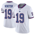 Punc NY.Giants #19 Jameis Winston Player White Color Rush Home Game Stitched Jerseys