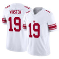 Punc NY.Giants #19 Jameis Winston Player White Limited Vapor F.U.S.E. Home Game Stitched Jerseys