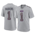 Punc NY.Giants #1 Malik Nabers Player Gray Atmosphere Fashion Limited Game Stitched Jerseys