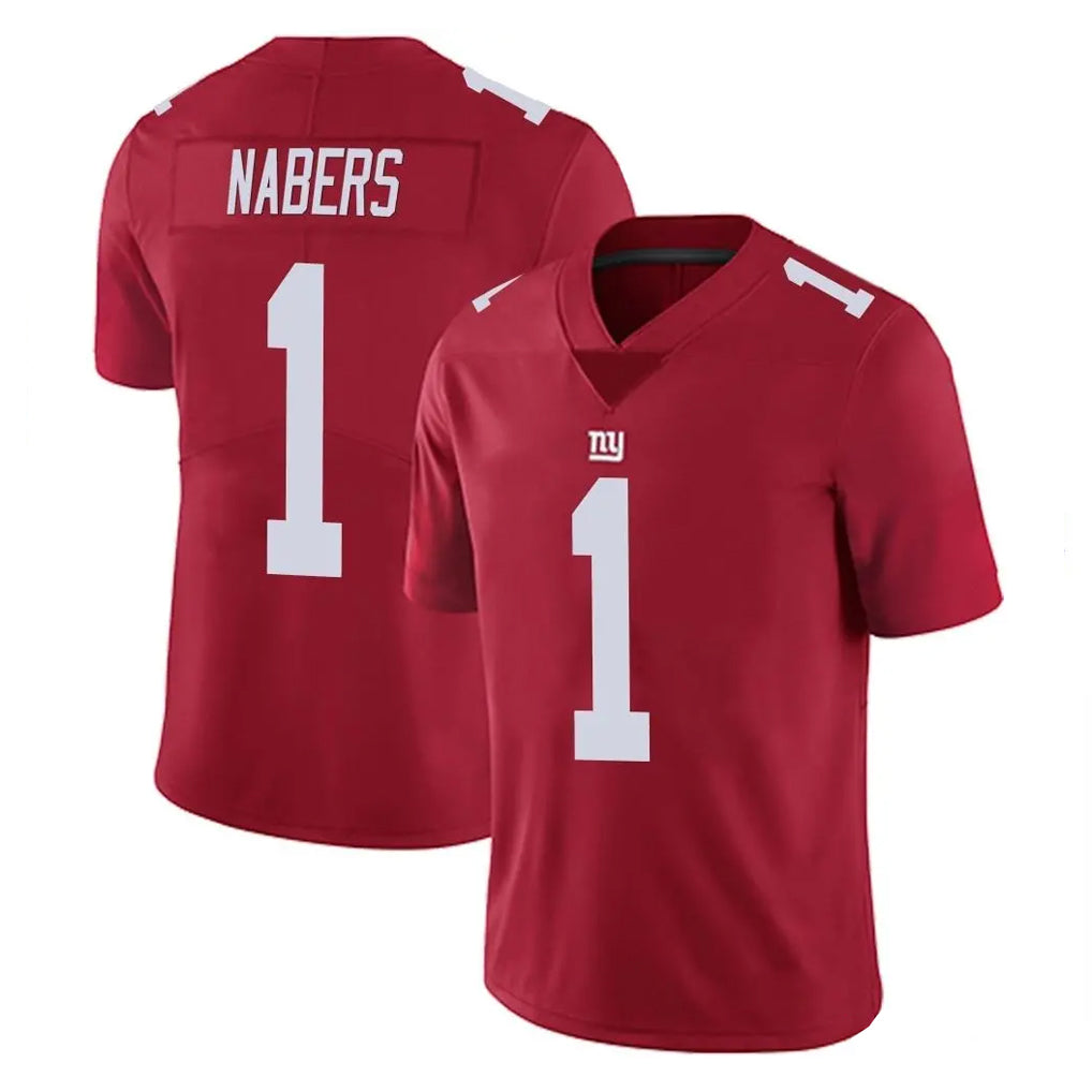 Punc NY.Giants #1 Malik Nabers Player Red Limited Vapor Untouchable Home Game Stitched Jerseys