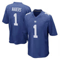 Punc NY.Giants #1 Malik Nabers Player Royal Home Game Stitched Jerseys