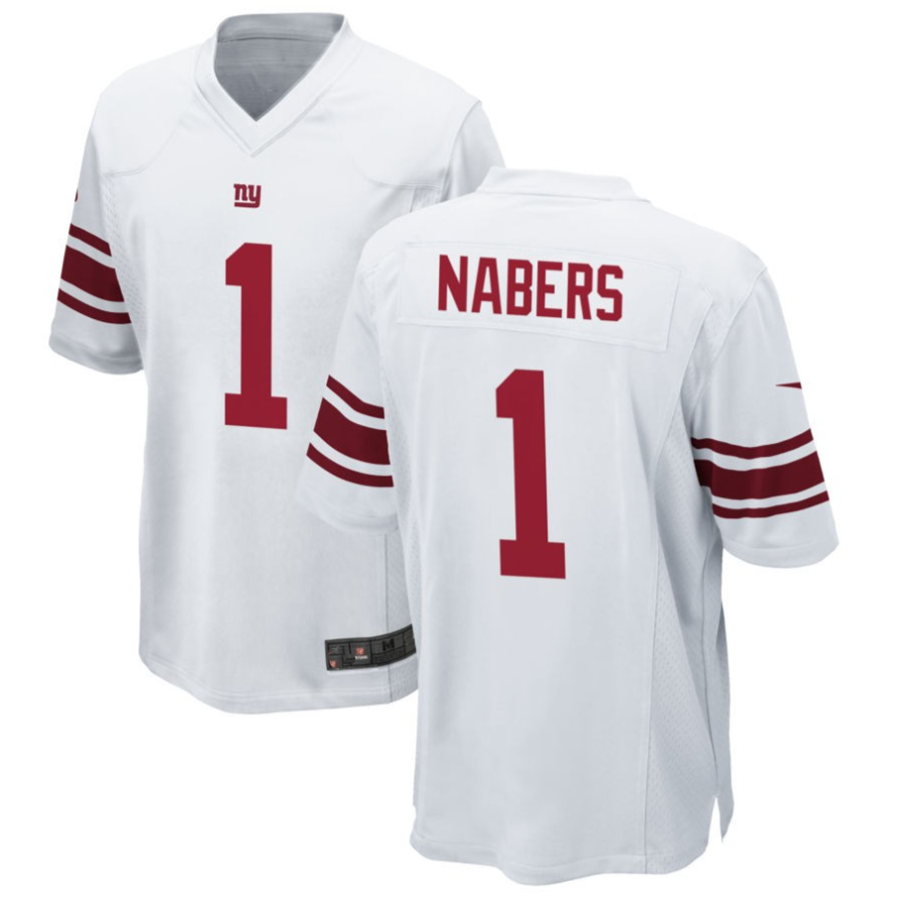 Punc NY.Giants #1 Malik Nabers Player White Game Stitched Jerseys