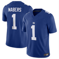 Punc NY.Giants #1 Malik Nabers Royal Vapor F.U.S.E. Limited American Stitched Stitched Jersey