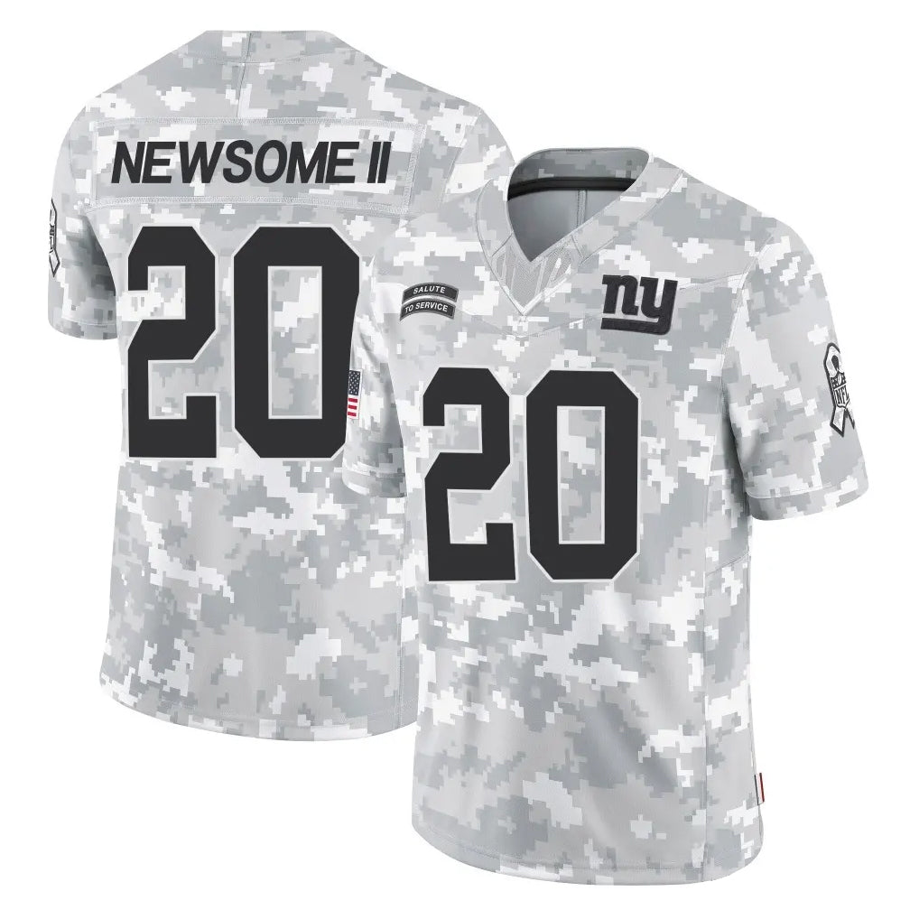 Punc NY.Giants #20 Greg Newsome II Player Arctic Camo Salute To Service Limited Game Stitched Jerseys
