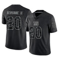 Punc NY.Giants #20 Greg Newsome II Player Black Limited Reflective Home Game Stitched Jerseys