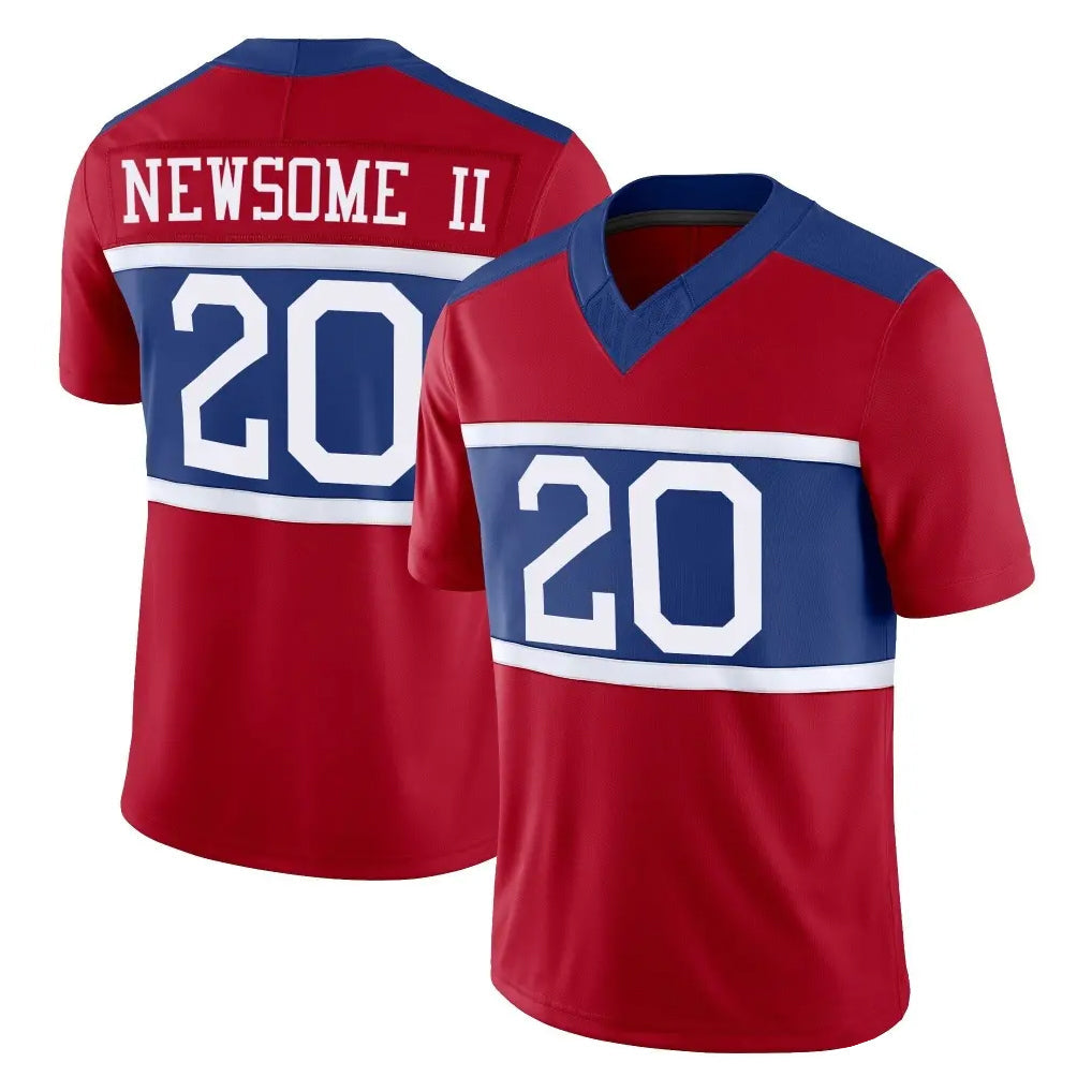 Punc NY.Giants #20 Greg Newsome II Player Red Century Vapor F.U.S.E. Home Game Stitched Jerseys