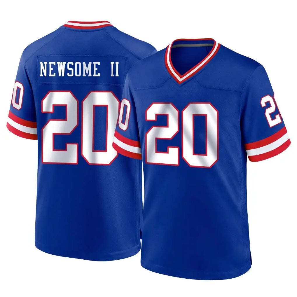 Punc NY.Giants #20 Greg Newsome II Player Royal Classic Home Game Stitched Jerseys