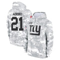 Punc NY.Giants #21 Paulson Adebo Player Arctic Camo Salute to Service Pullover Hoodies Limited Game Stitched Jerseys