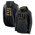 Punc NY.Giants #21 Paulson Adebo Player Black Salute to Service Hoodies Limited Game Stitched Jerseys