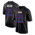 Punc NY.Giants #21 Paulson Adebo Player Carbon Fashion Limited Home Game Stitched Jerseys