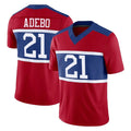Punc NY.Giants #21 Paulson Adebo Player Red Century Vapor F.U.S.E. Home Game Stitched Jerseys