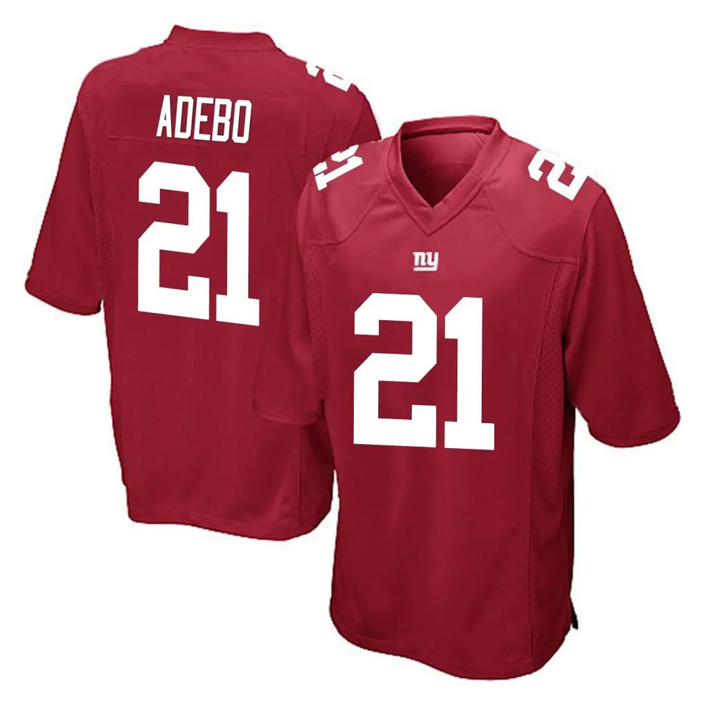 Punc NY.Giants #21 Paulson Adebo Player Red Home Game Stitched Jerseys