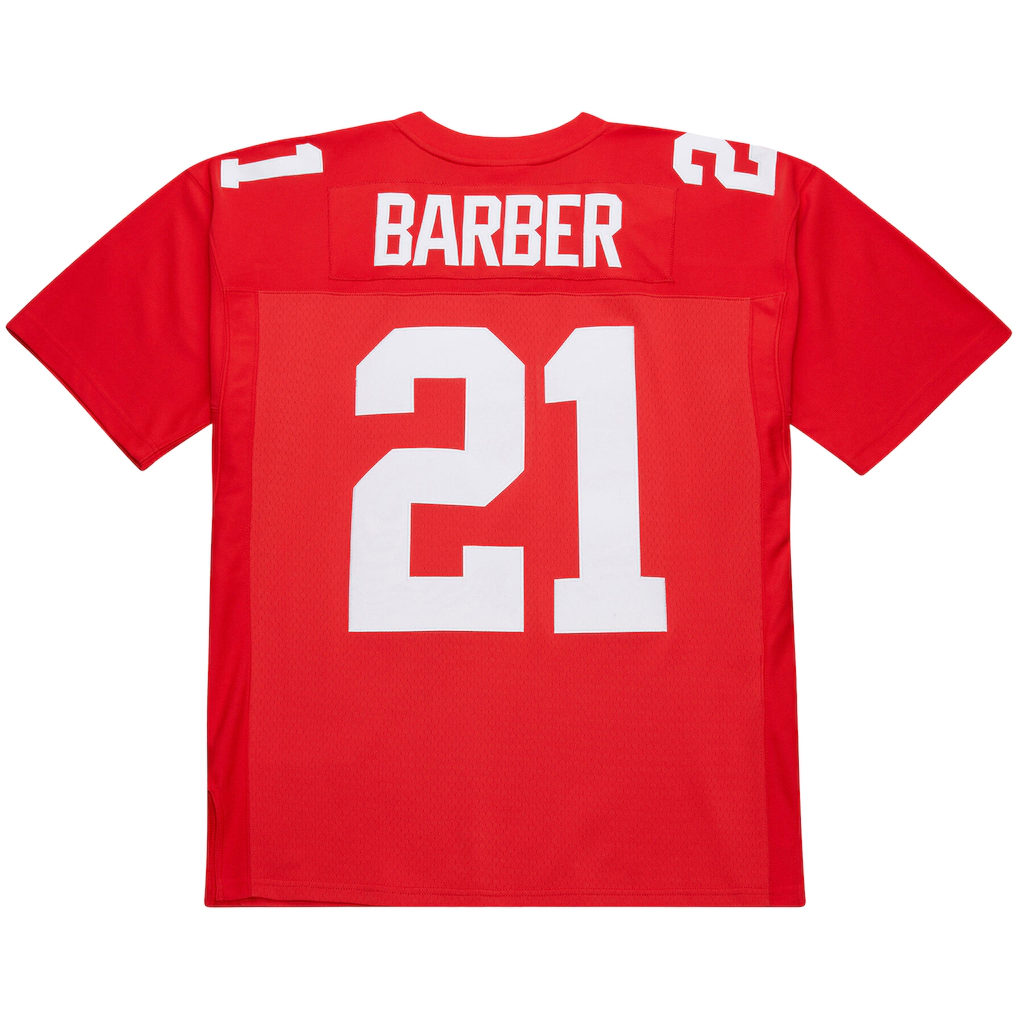Punc NY.Giants #21 Tiki Barber Mitchell & Ness Red 2004 Legacy Replica Stitched Puhic Jersey