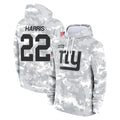 Punc NY.Giants #22 Najee Harris Player Arctic Camo Salute to Service Pullover Hoodies Limited Game Stitched Jerseys