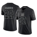 Punc NY.Giants #22 Najee Harris Player Black Limited Reflective Home Game Stitched Jerseys